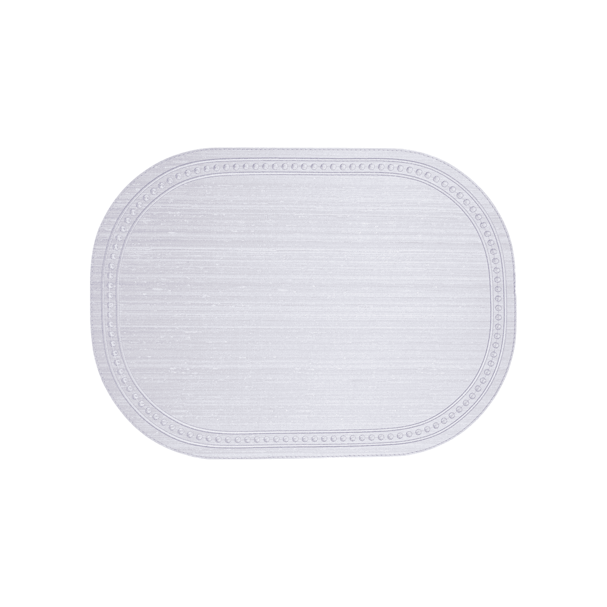 Arte Pelle Passion in Leather. OVAL PLACEMAT WEITH EMBROIDERY LINEDOT