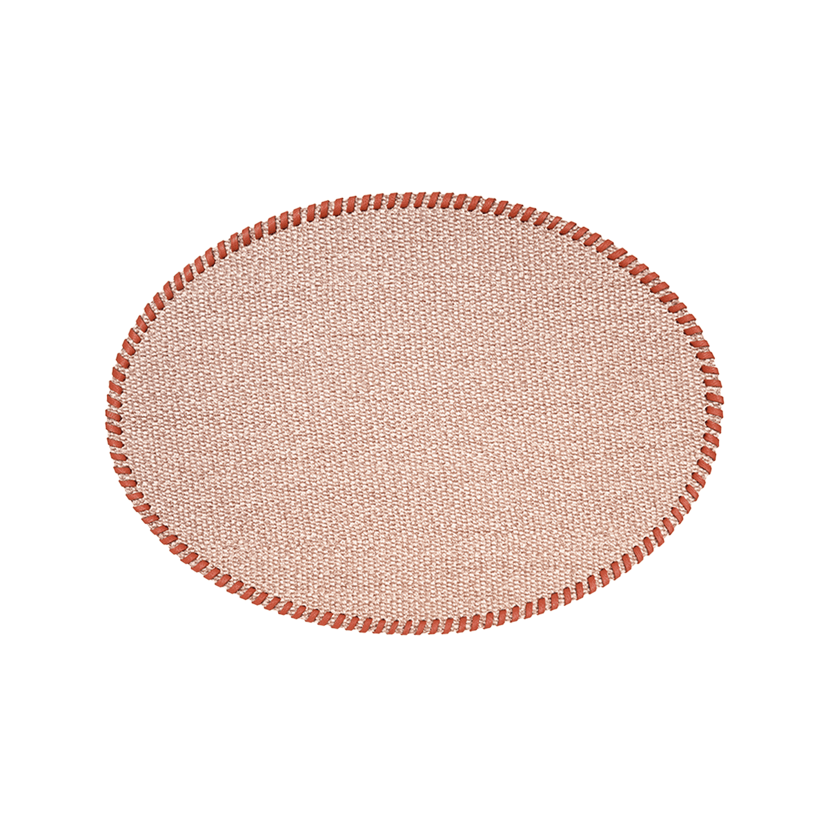 Arte Pelle Passion in Leather. OVAL PLACEMAT WITH LEATHER BAND